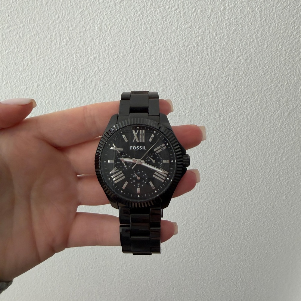 Fossil Black Chronograph Watch